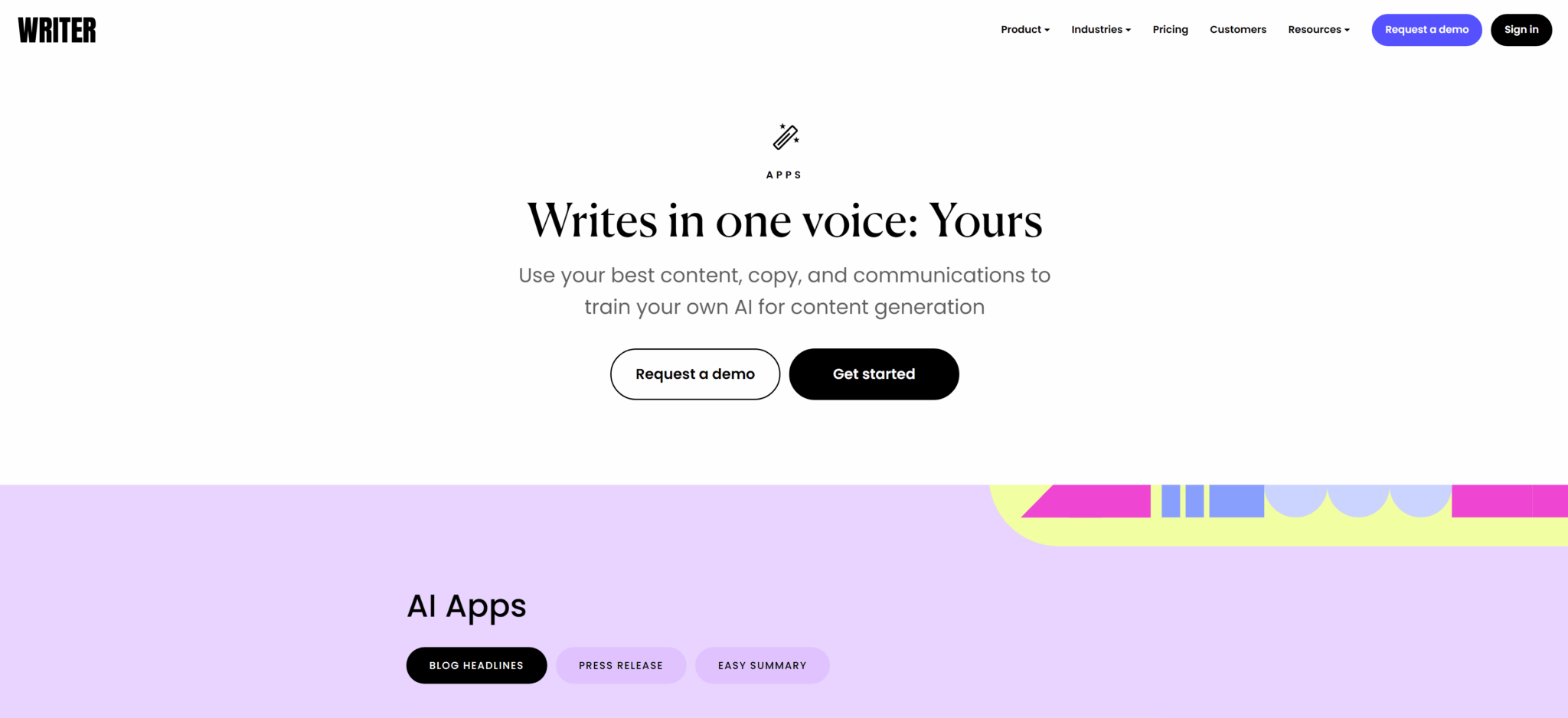 Writer ai apps