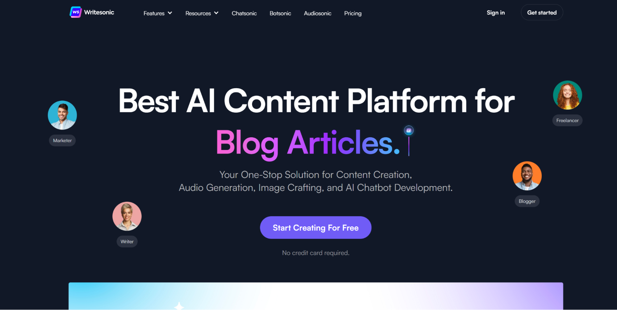 Writesonic ai generated content