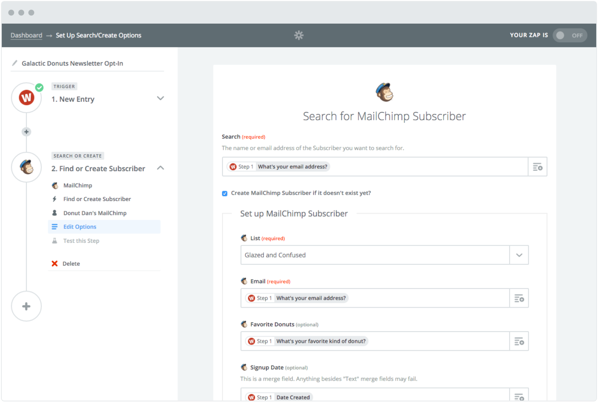 Zapier - email marketing tool
