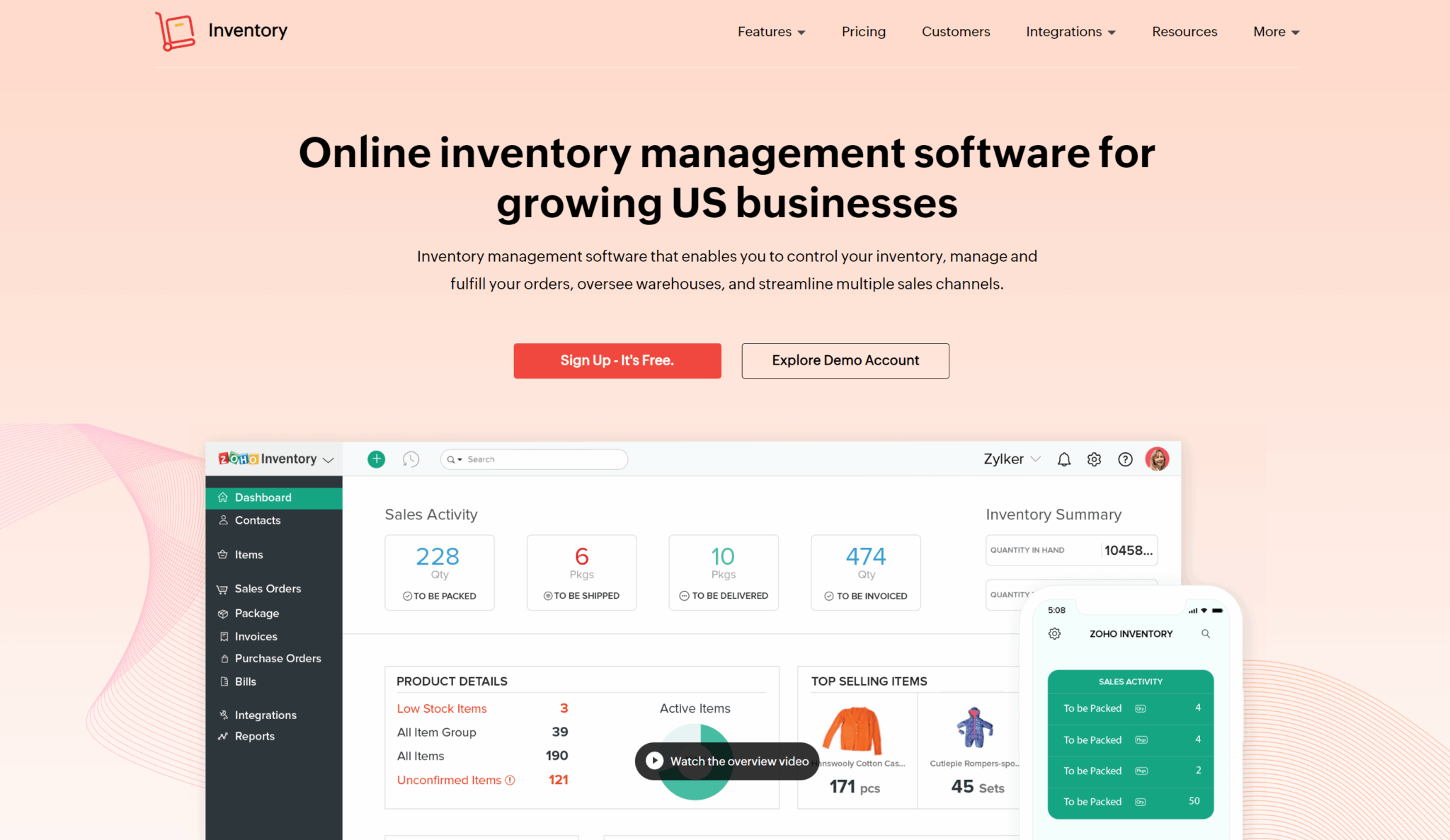 Zoho inventory