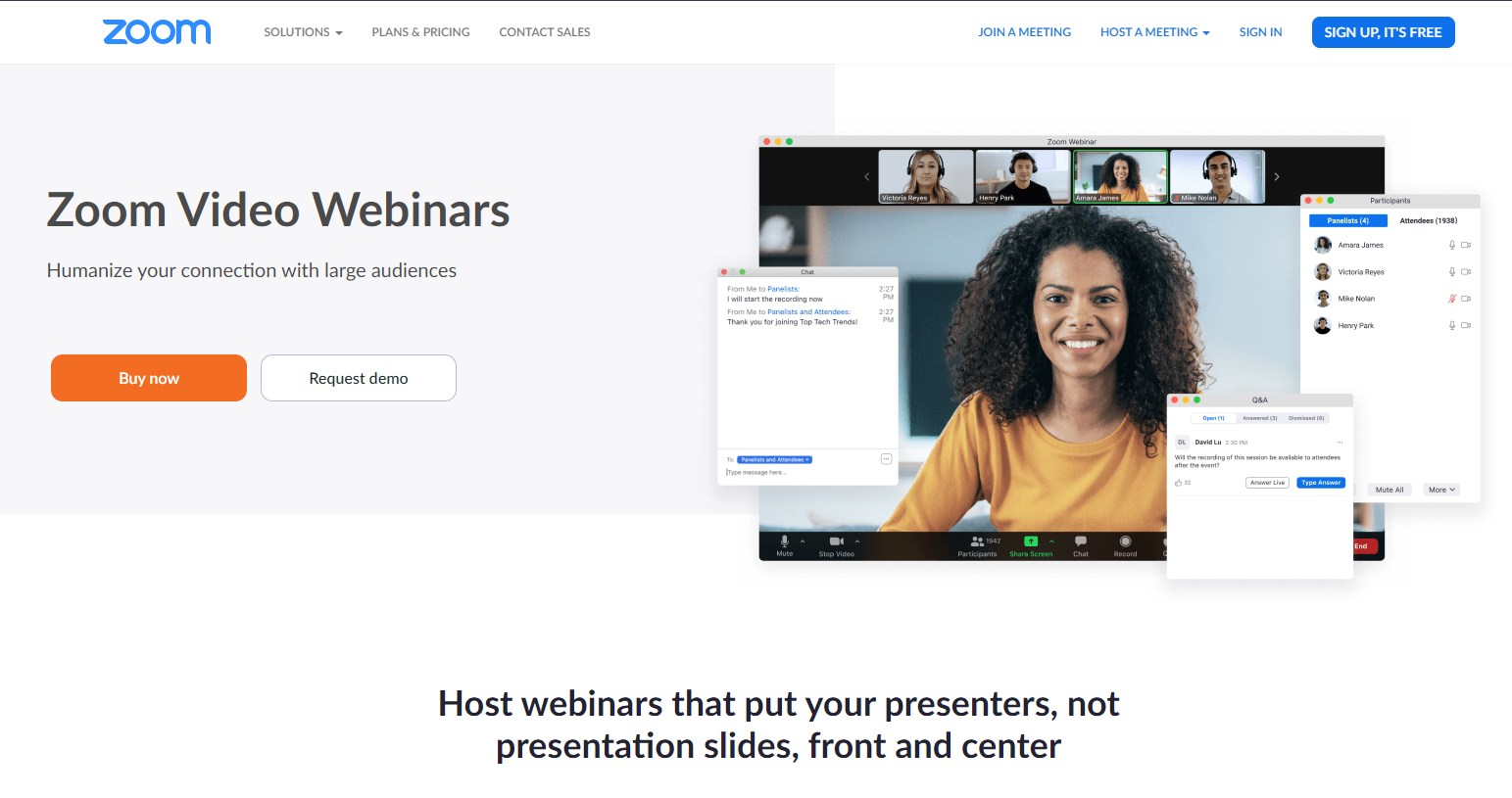 Zoom webinar software
