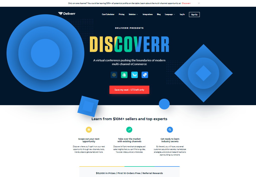 virtual ecommerce conference landing page