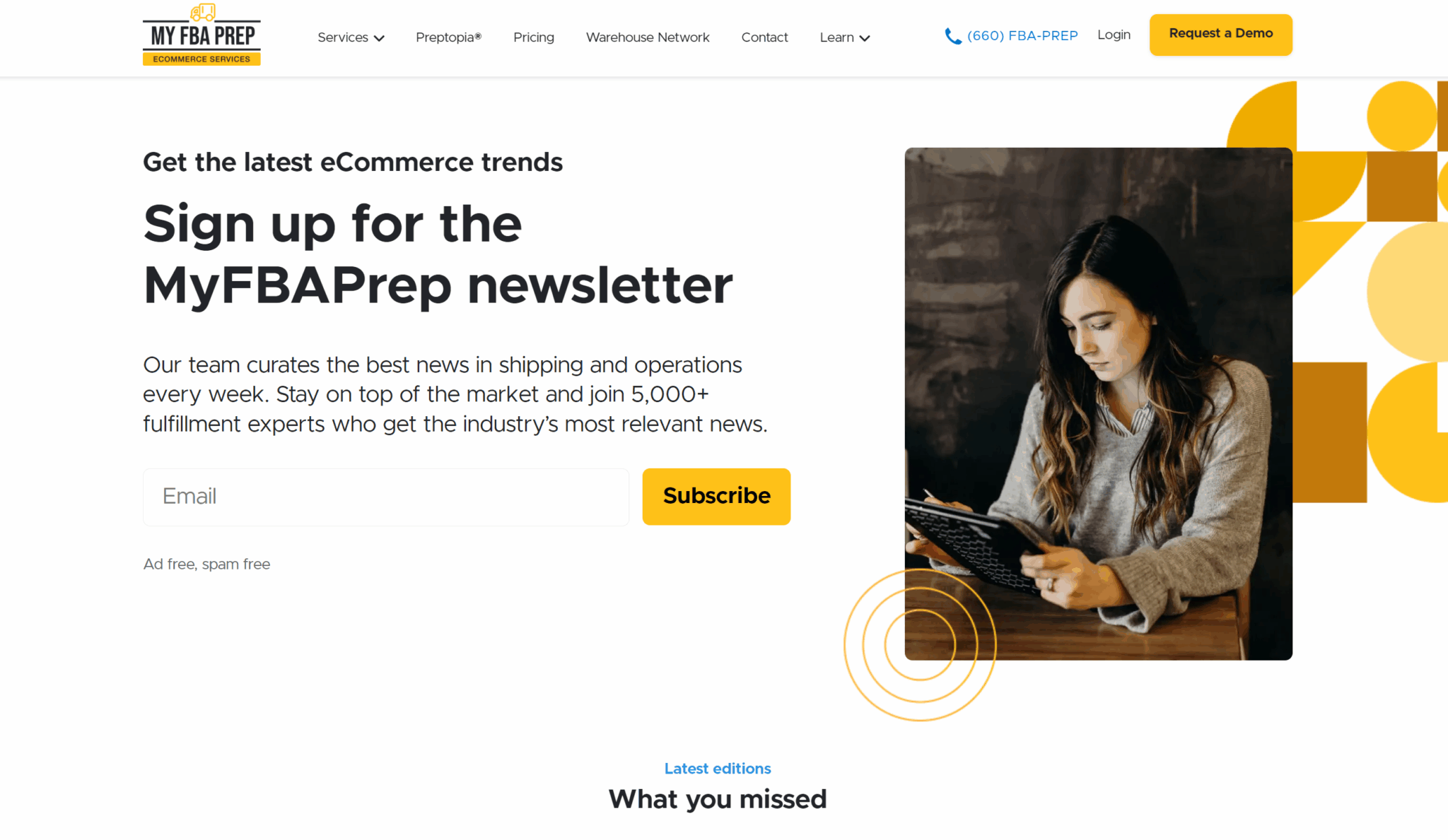 Newsletter sign up