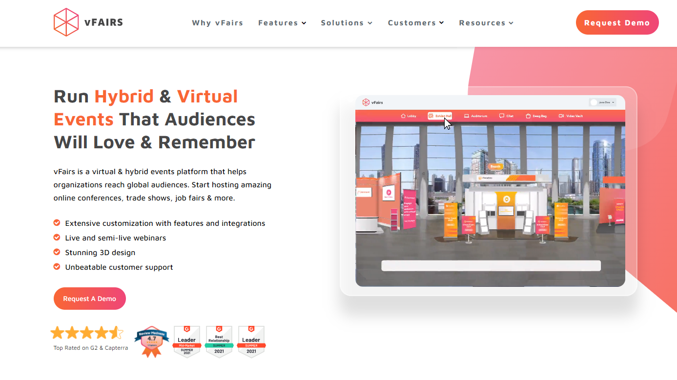 vFairs webinar software