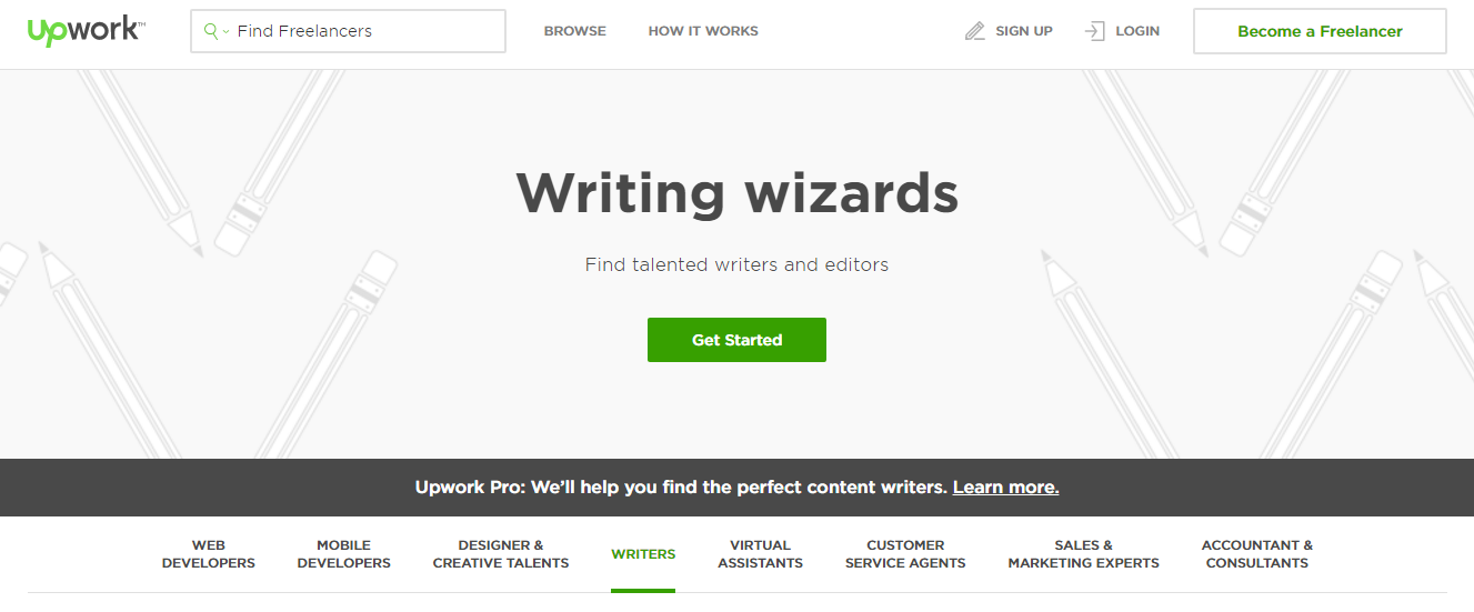Upwork | Find Freelance Writers: Tips on Hiring Writers You'll Love