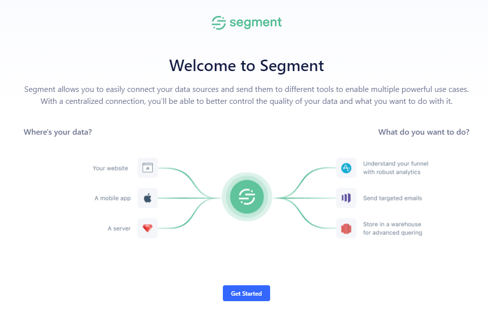 Segment overview upon onboarding