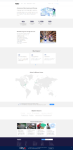 Shipwire eCommerce warehousing and storage solutions page.